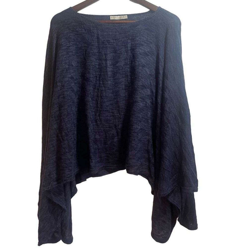 Sarah Spencer lightweight poncho classic herringbone